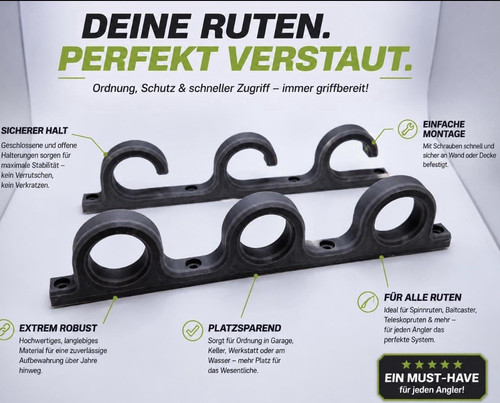 Angelrutenhalter wand decke - &,